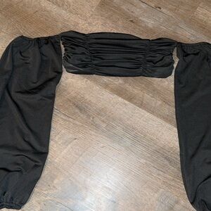 Cute tube top black long sleeve shirt